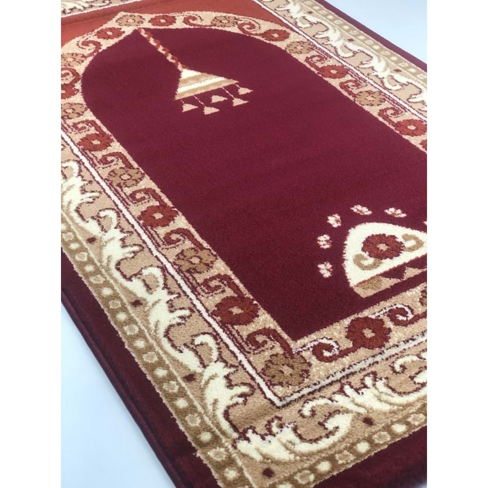 Yüksek Kalite Dokuma 80x125 Battal Boy Halı Seccade Bordo