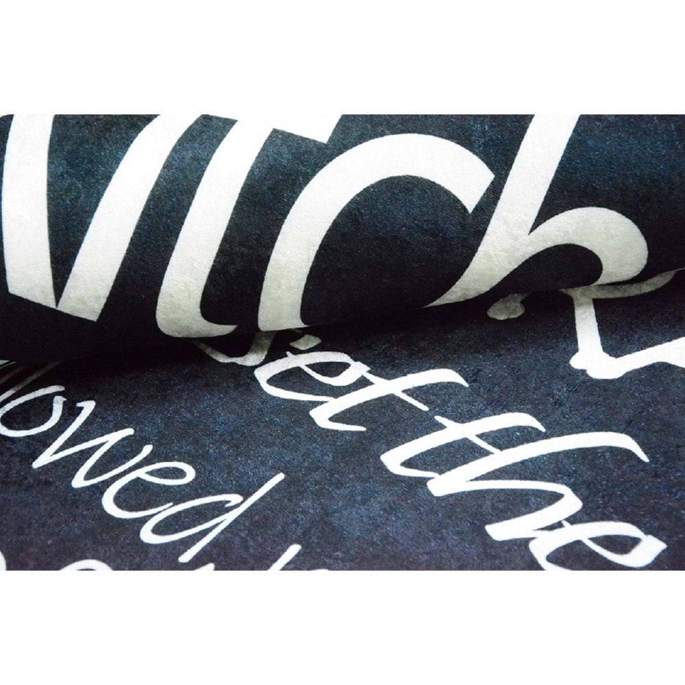 İpekyün Halı Mutfak Halısı-tezgah Önu Halısı Kaymaz Deri Taban Yıkanabilir - Siyah - 100x300