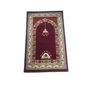 Yüksek Kalite Dokuma 80x125 Battal Boy Halı Seccade Bordo