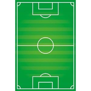 İpekyün Halı Modern Kaymaz Taban Yıkanabilir Çocuk Odası Halısı Futbol Sahası(120x180)