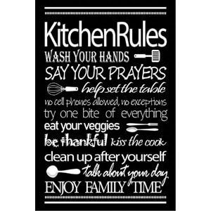 İpekyün Halı Mutfak Halısı-tezgah Önu Halısı Kaymaz Deri Taban Yıkanabilir - Siyah - 100x300