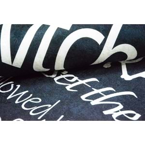 İpekyün Halı Mutfak Halısı-tezgah Önu Halısı Kaymaz Deri Taban Yıkanabilir - Siyah - 100x300